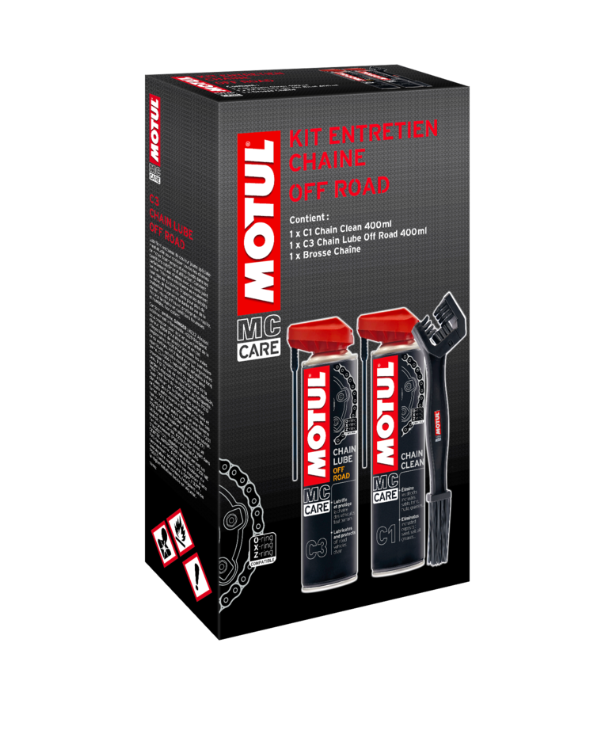 KIT ENTRETIEN CHAINE GRAISSE ET CHAIN CLEAN OFF ROAD MOTUL AEROSOL 400ML / RM110899