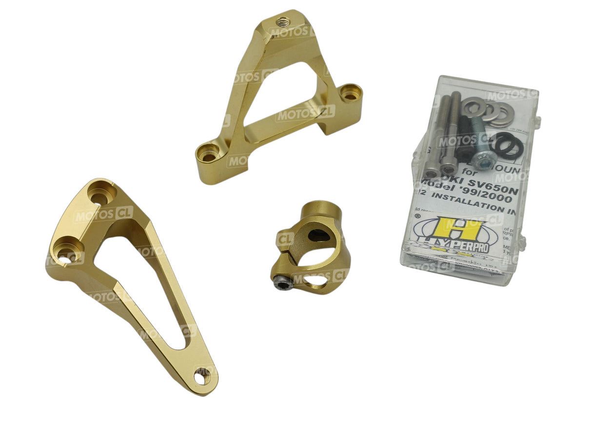 KIT FIXATION AMORTISSEUR DE DIRECTION TRANSVERSAL SUZUKI SV650N 1999 À 2002 HYPERPRO / RHHYMKSU06-T002