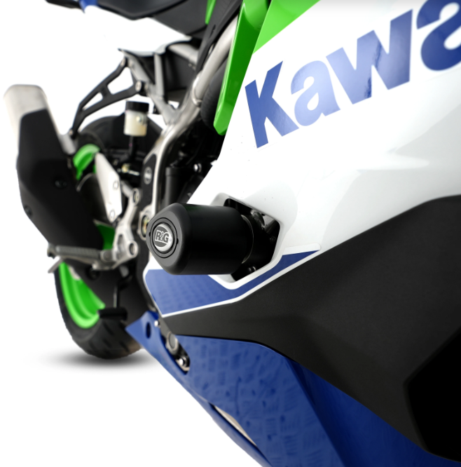 TAMPONS DE PROTECTION KAWASAKI ZX4R ET ZX4RR 2023 À 2025 AÉRO R&G RACING / RRCP0504BL