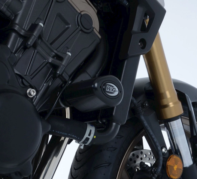 TAMPONS DE PROTECTION HONDA CB650R 2024 À 2025-CB650R NÉO SPORTS CAFÉ 2019 À 2023 AÉRO R&G RACING / RRCP0483BL