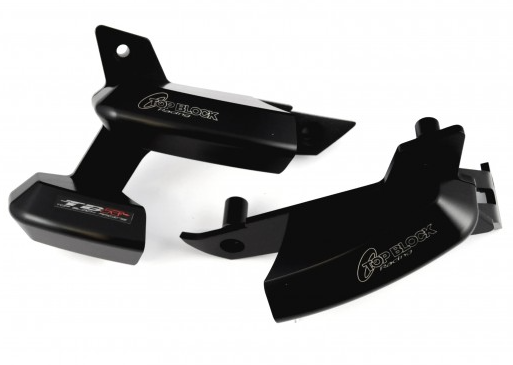 KIT PATINS TOP BLOCK Z750-Z750R-Z1000 2007 À 2012 SUPPORT NOIR KAWASAKI / RTRLK20N
