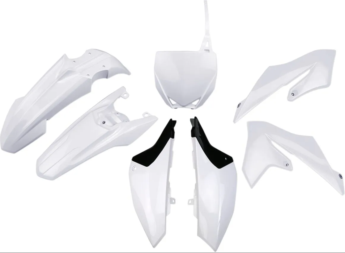KIT PLASTIQUE UFO POUR YAMAHA 65YZ 2018 À 2026 COULEUR BLANC / RUYAKIT322@046