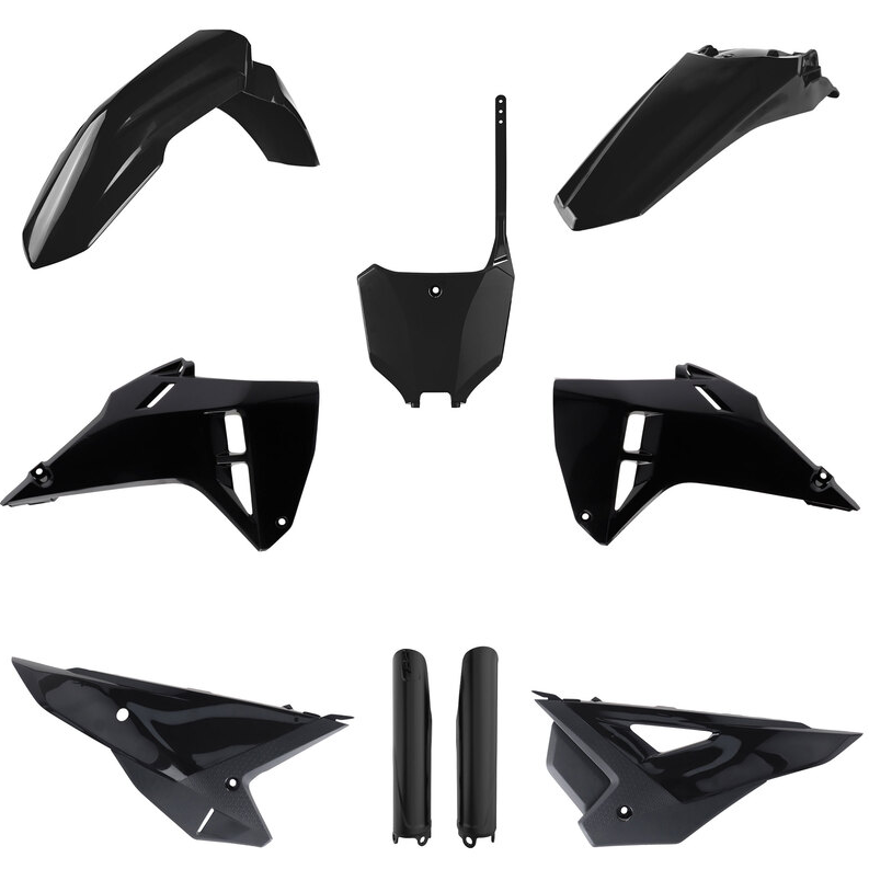 KIT PLASTIQUE HONDA CRF250R-CRF250R WE-CRF450R-CRF450R WE 2025 COULEUR NOIR POLISPORT / RP91600