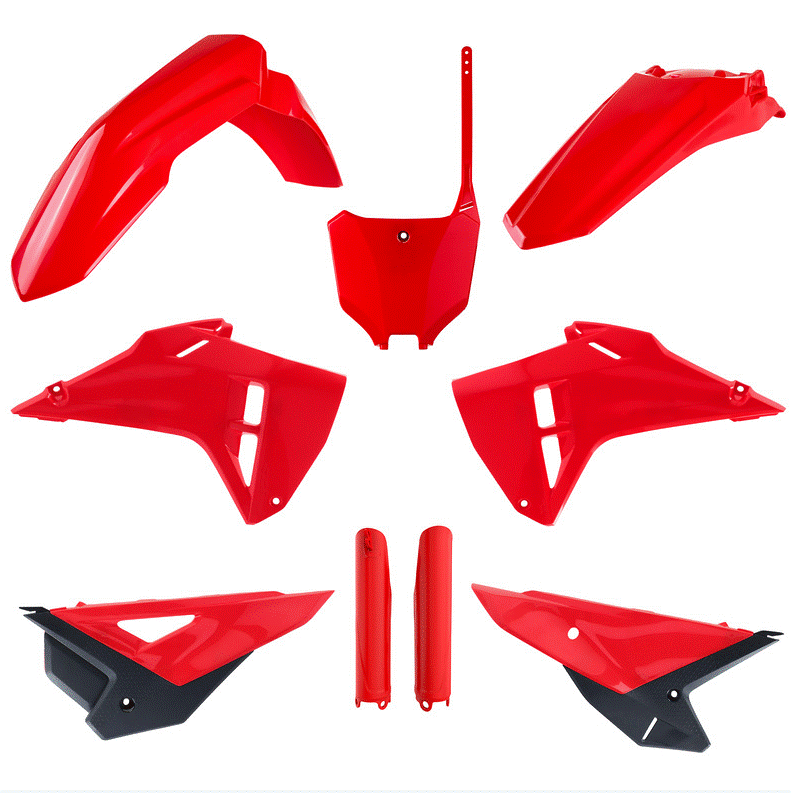 KIT PLASTIQUE RESTYLING HONDA CRF250R ET CRF450R 2021 À 2024 COULEUR ROUGE EN LOOK CRF 2025 POLISPORT / RP91617