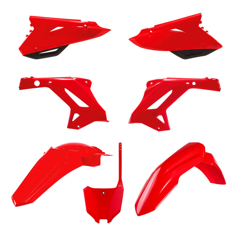 KIT PLASTIQUE RESTYLING HONDA CR125R-CR250R 2002 À 2007 COULEUR ROUGE EN LOOK CRF450R 2022 POLISPORT / RP91309