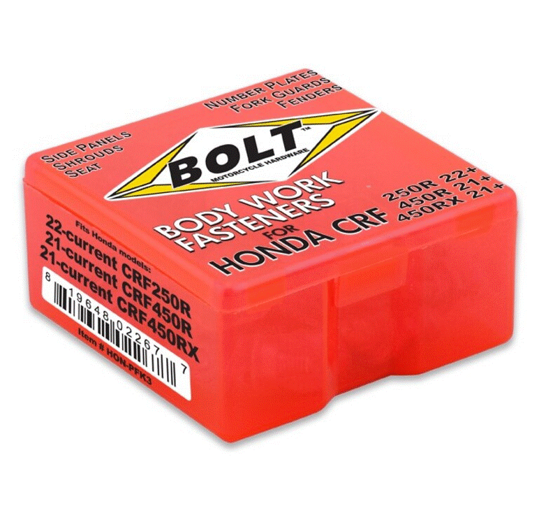 KIT VISSERIE PLASTIQUES HONDA CRF250R-CRF450R-CRF450RX ENDURO BOLT / RBHON-PFK3