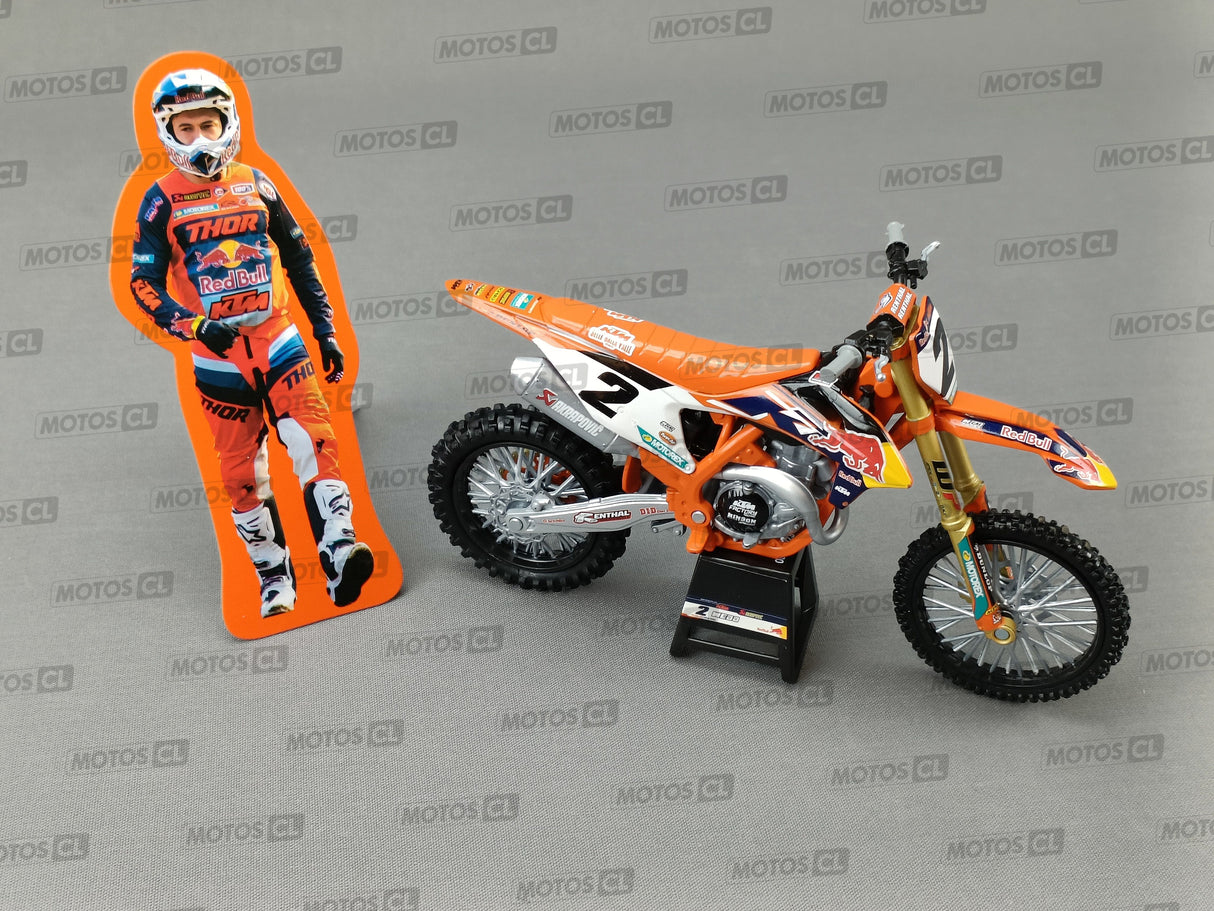 MINIATURE MOTOCROSS KTM 450SX-F FACTORY RACING TEAM 2019 N°2 COOPER WEBB 1/12ÈME / RN085-58353