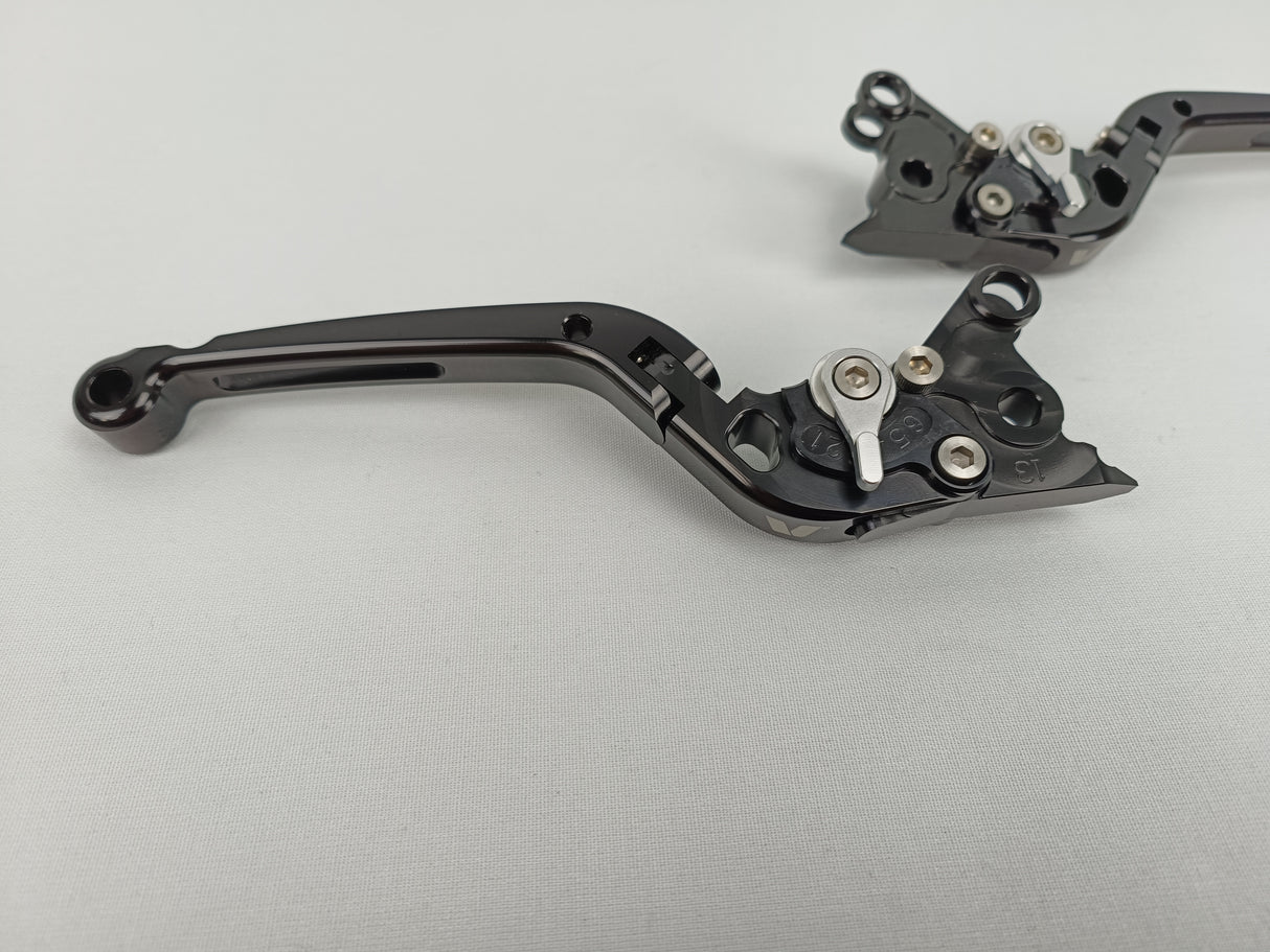 LEVIERS ALU TAILLÉ MASSE REPLIABLES RÉGLABLES NOIR MOLETTE ALU APRILIA-DUCATI-BIMOTA V PARTS / 1067002