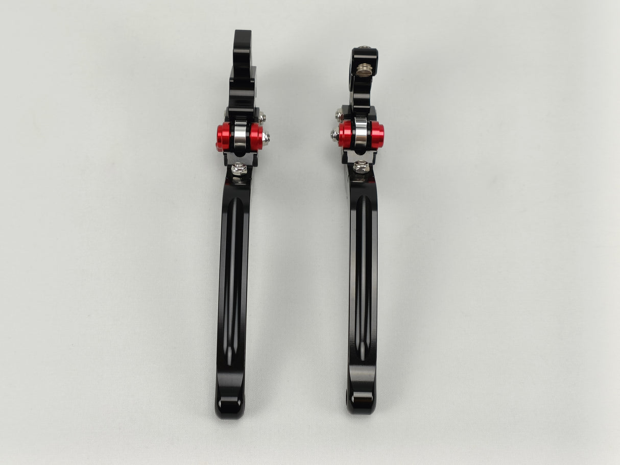 LEVIERS ALU TAILLÉ MASSE REPLIABLES RÉGLABLES NOIR, MOLETTES ROUGE 797-821 MONSTER 2018 À 2020 ET SCRAMBLER DÉSERT SLED 2017 À 2018 EVOTECH-PERFORMANCE / PRN002764-4798