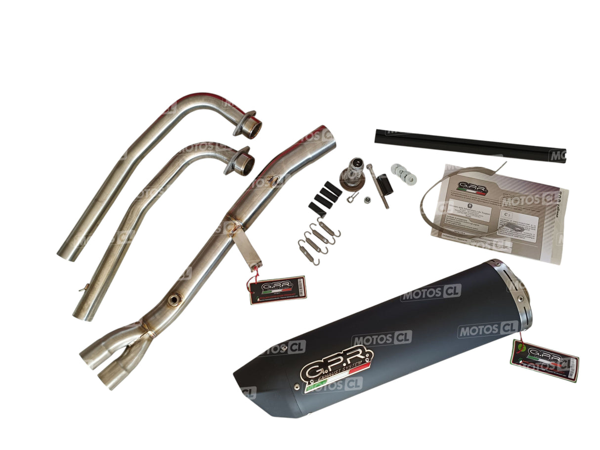 LIGNE COMPLÈTE HOMOLOGUÉE SUZUKI BURGMAN650 2013 À 2016 GPR FURORE NOIR MAT / RGSU.CAT.3.FUNE