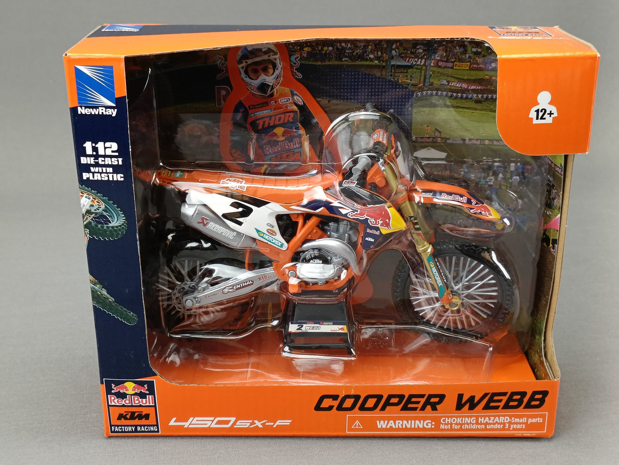 MINIATURE MOTOCROSS KTM 450SX-F FACTORY RACING TEAM 2019 N°2 COOPER WEBB 1/12ÈME / RN085-58353