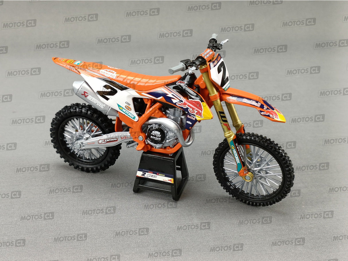 MINIATURE MOTOCROSS KTM 450SX-F FACTORY RACING TEAM 2019 N°2 COOPER WEBB 1/12ÈME / RN085-58353