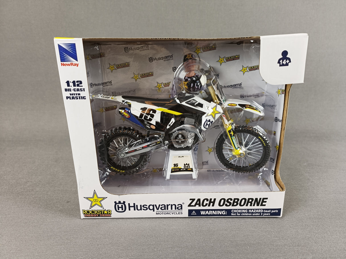 MINIATURE MOTOCROSS HUSQVARNA FC450 N°16 ZACH OSBORNE 1/12ÈME / RN085-58243