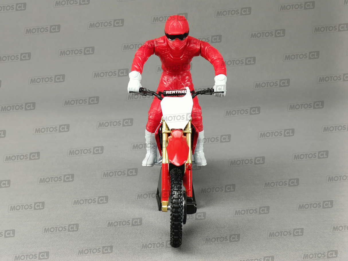 MINIATURE MOTOCROSS HONDA 450CRF+PILOTE 1/12ÈME / RN085-57875