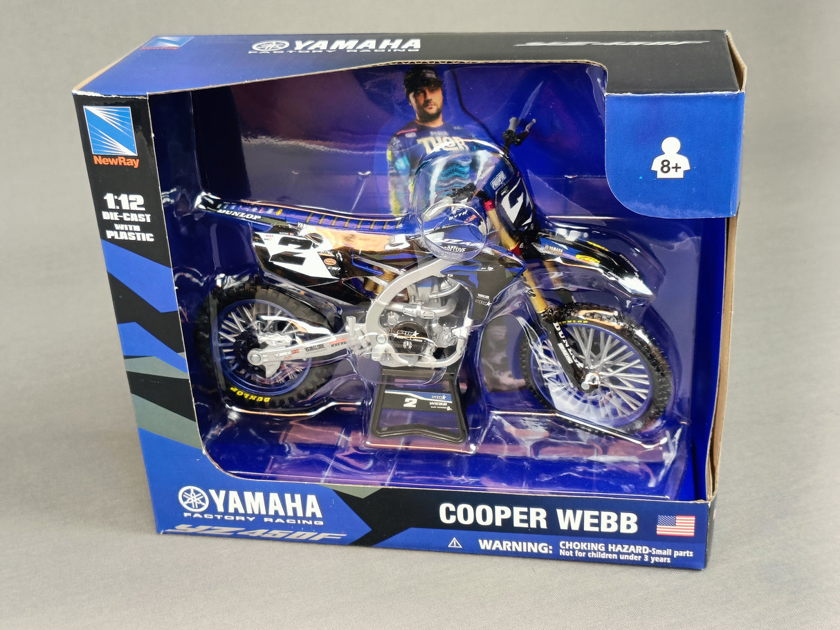 MINIATURE MOTOCROSS YAMAHA RACING N°2 COOPER WEB 1/12ÈME / RN085-58483