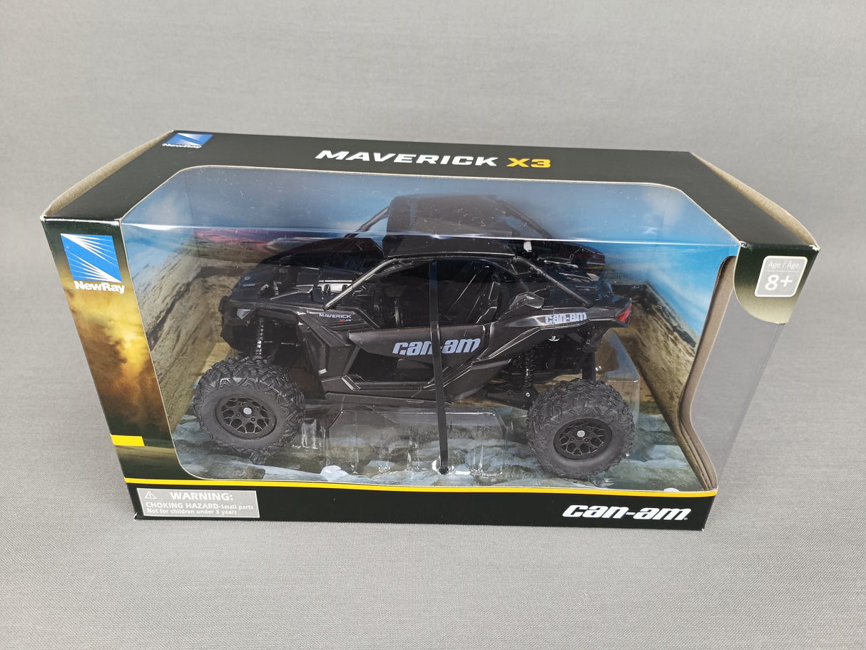 MINIATURE SSV CAN AM MAVERICK X3 X RC TURBO NOIR 1/18ÈME / RN085-58194