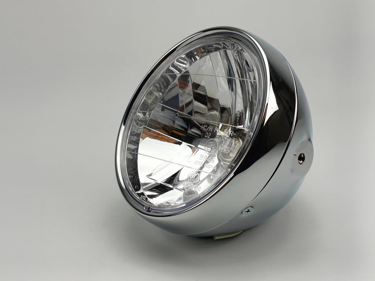 PHARE CHROMÉ UNIVERSEL HOMOLOGUÉ DIAMÈTRE 180MM MEDLEY CHAFT / IN841