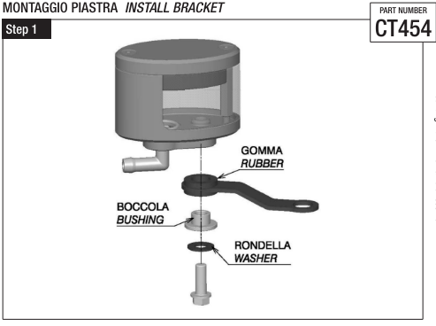 KIT DE MONTAGE RESERVOIR FLUIDE RIZOMA / RRCT454B