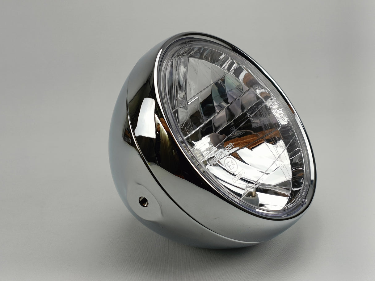 PHARE CHROMÉ UNIVERSEL HOMOLOGUÉ DIAMÈTRE 180MM MEDLEY CHAFT / IN841