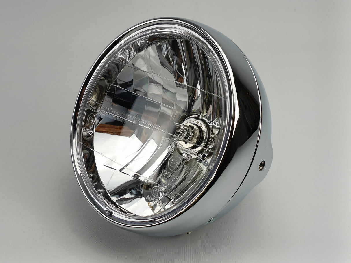 PHARE CHROMÉ UNIVERSEL HOMOLOGUÉ DIAMÈTRE 180MM MEDLEY CHAFT / IN841