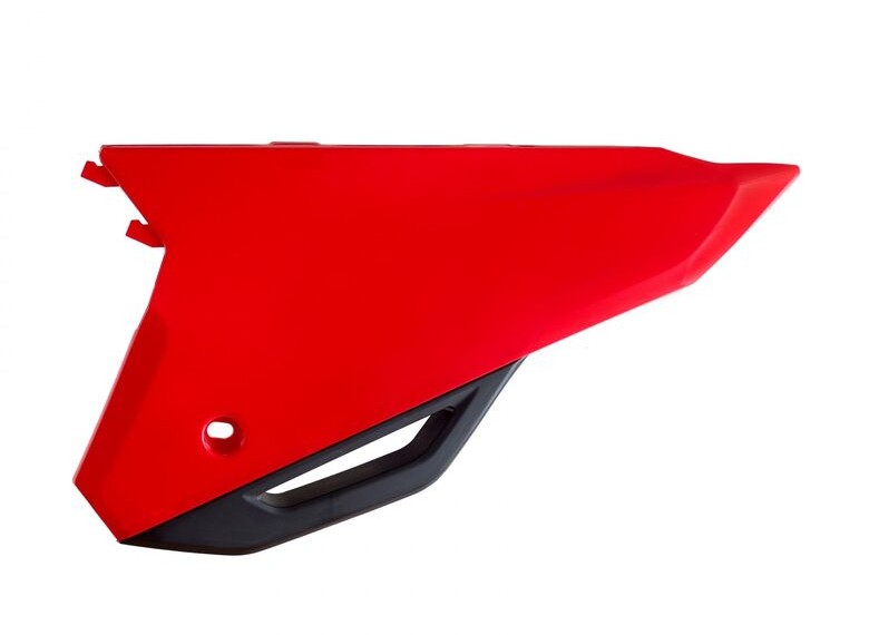 PLAQUES LATÉRALES POUR HONDA CRF250R 2022 À 2024-CRF250RX ENDURO 2024-CRF450R ET CRF450RX ENDURO 2021 À 2024 COULEUR ROUGE POLISPORT / RP8475000001
