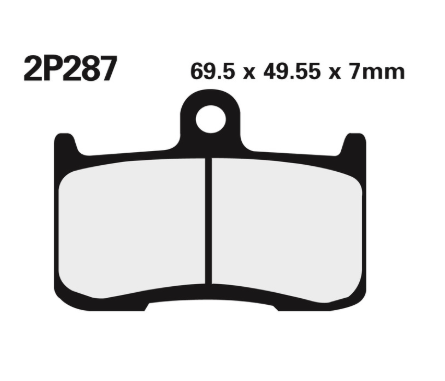 PLAQUETTES DE FREIN AVANT UTILISATION SPORT POUR ÉTRIER 4 PISTONS Ø34-30MM RADIAL ENTRAXE 108MM NISSIN / RN2P-287ST