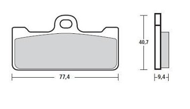 PLAQUETTES DE FREIN AVANT BREMBO Z04 TYPE O VITESSE M029 POUR ÉTRIER MONOBLOC GP4RR ET P4 32-36 USAGE CIRCUIT UNIQUEMENT / M029Z04 107A48602