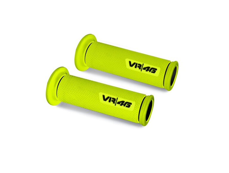 POIGNEES VR46 RACING GRIP DIAMETRE 22MM LONGUEUR 120MM JAUNE FLUO-NOIR BARRACUDA / RBN1026-Y-VR46