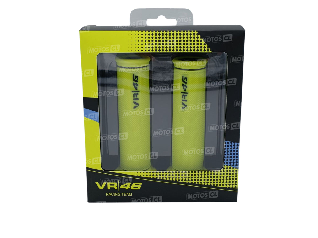 POIGNEES VR46 RACING GRIP DIAMETRE 22MM LONGUEUR 120MM JAUNE FLUO-NOIR BARRACUDA / RBN1026-Y-VR46