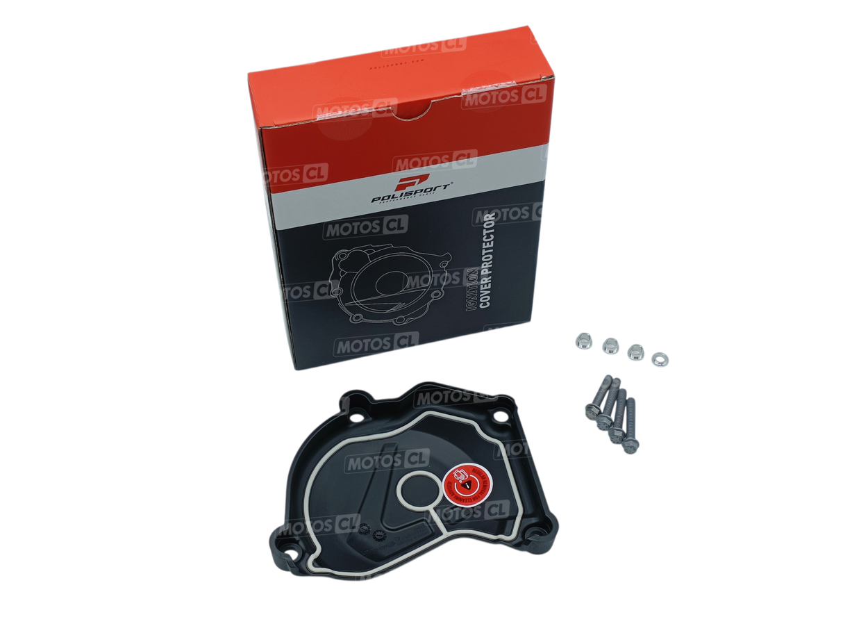 PROTECTION CARTER D'ALLUMAGE NOIR À VISSER POLISPORT POUR YAMAHA 250YZ 2000 À 2026 ET 250YZ-X 2016 À 2024 / RP8464500001