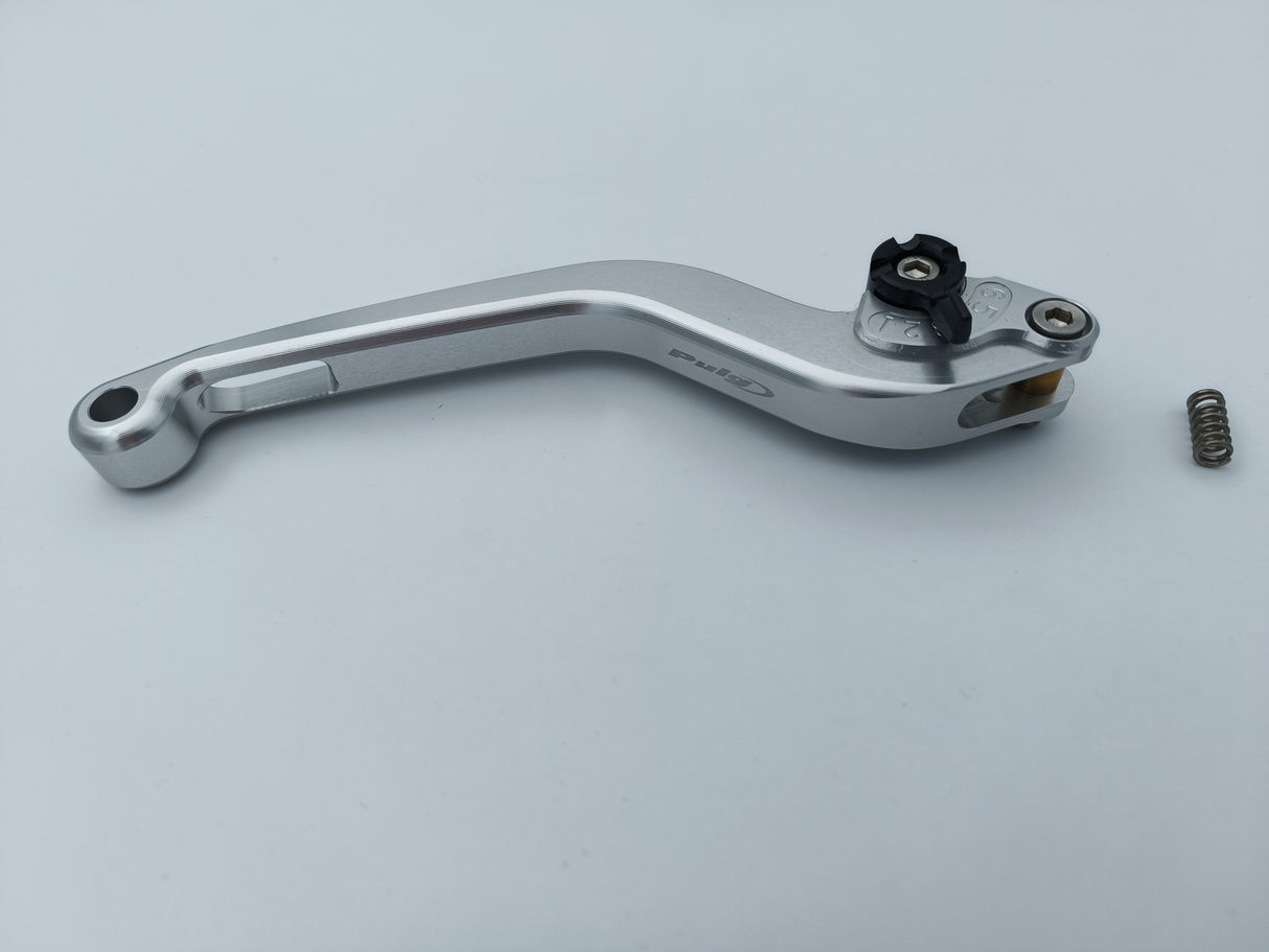 LEVIER DE FREIN PUIG 2.0 EN ALUMINIUM TAILLÉ MASSE LONG ALU-NOIR MONTE SUR ADAPTATEUR PUIG / RP120PN