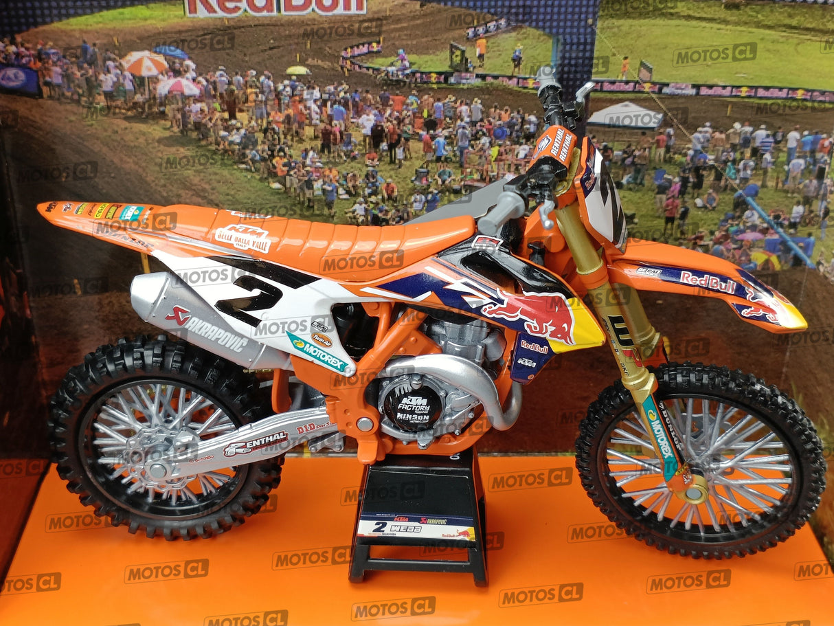 MINIATURE MOTOCROSS KTM 450SX-F FACTORY RACING TEAM 2019 N°2 COOPER WEBB 1/12ÈME / RN085-58353