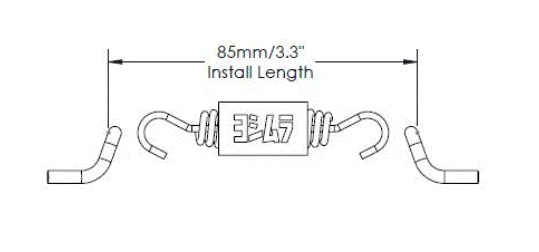 RESSORT D'ÉCHAPPEMENT YOSHIMURA LONG EN INOX POUR SILENCIEUX OU COLLECTEUR LONGUEUR 76MMM / RYRACE-SPL-1