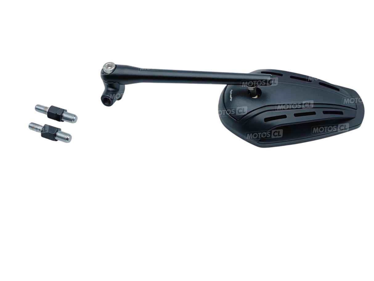 RÉTROVISEUR CHAFT DUTY NOIR HOMOLOGUÉ RÉGLABLE ET RÉVERSIBLE Ø10MM / RCIN111