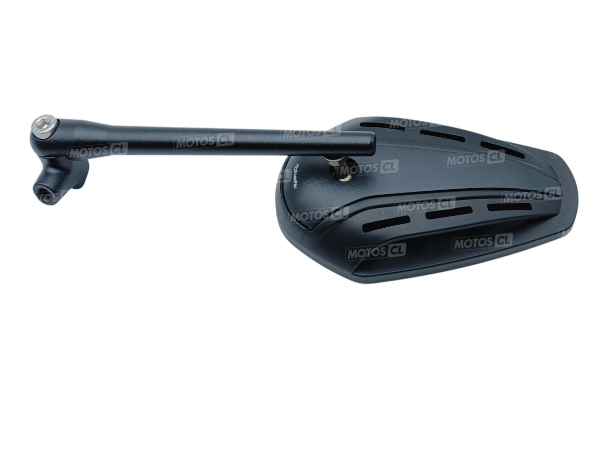 RÉTROVISEUR CHAFT DUTY NOIR HOMOLOGUÉ RÉGLABLE ET RÉVERSIBLE Ø10MM / RCIN111