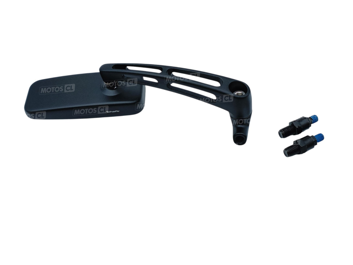 RÉTROVISEUR CHAFT DROIT SOFTY MX EN ALU NOIR RÉGLABLE Ø10MM / IN273