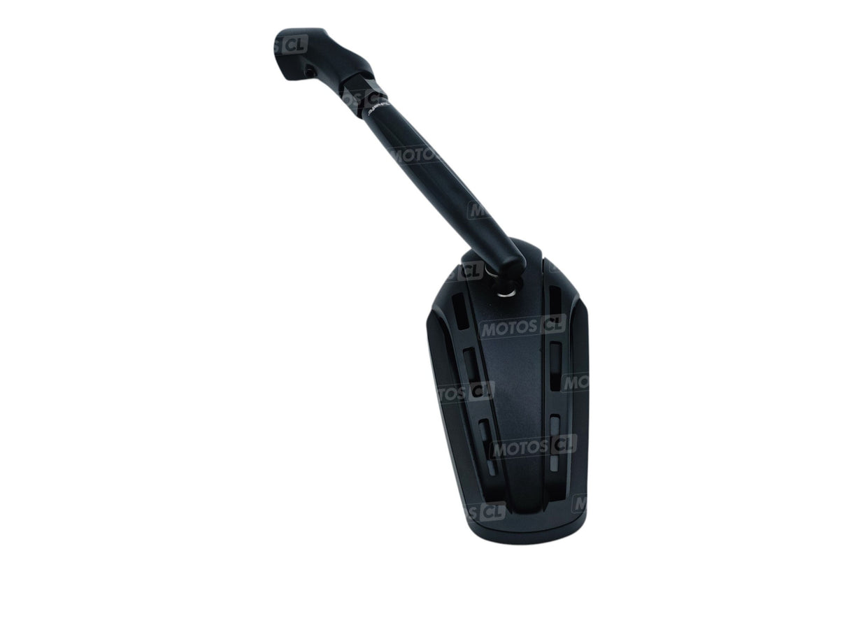 RÉTROVISEUR CHAFT GIPSY NOIR ET NOIR MAT HOMOLOGUÉ RÉGLABLE ET RÉVERSIBLE Ø10MM / RCIN513