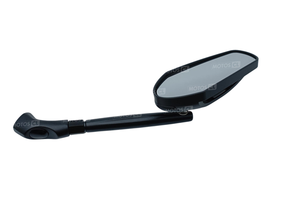 RÉTROVISEUR CHAFT GIPSY NOIR ET NOIR MAT HOMOLOGUÉ RÉGLABLE ET RÉVERSIBLE Ø10MM / RCIN513