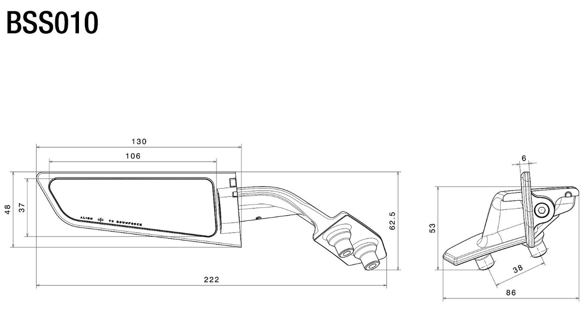 RÉTROVISEURS RIZOMA STEALTH NOIR M1000RR 50YEARS M 2022-S1000RR 2019 À 2025 BMW / RRBSS010B