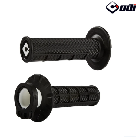 POIGNÉES ODI EMIG V2 LOCK-ON SEMI-GAUFRÉ MX LONGUEUR 125MM NOIR / ROH36HWB
