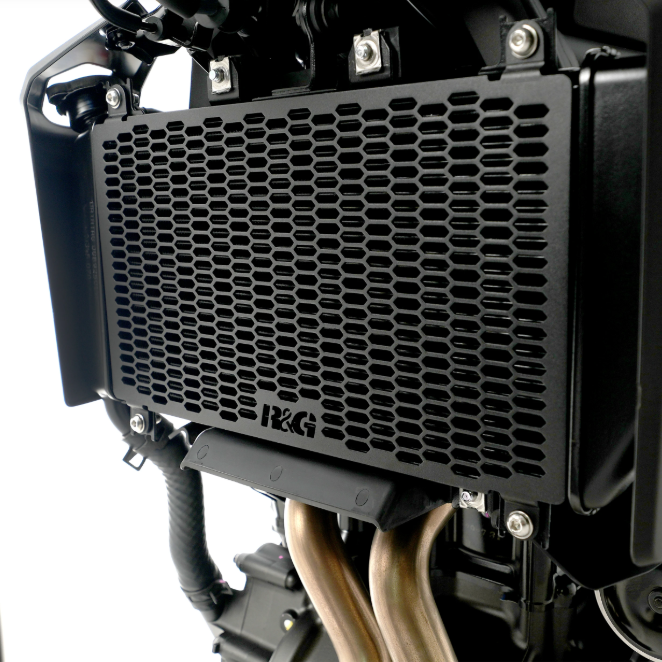 GRILLE PROTECTION DE RADIATEUR D'EAU NINJA 400 2018 À 2024-NINJA 500 2024 À 2025-Z400 2019 À 2020-Z500 2024 À 2025-ELIMINATOR 500 2024 À 2025 R&G RACING / RRRAD0312PROBK