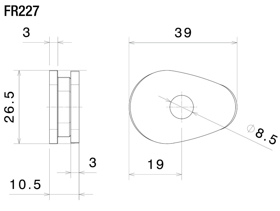 ADAPTATEURS CLIGNOTANTS 2 PIÈCES AVANT OU ARRIERE HONDA-YAMAHA RIZOMA / RRFR227B