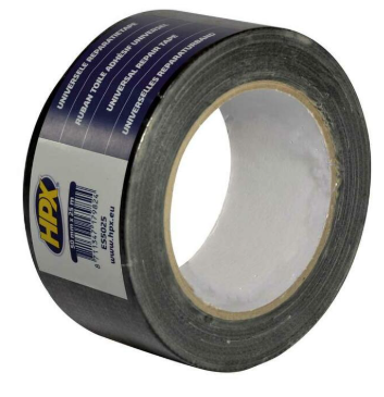 RUBAN ADHÉSIF AMÉRICAIN HPX 50MM X 25M NOIR USAGE UNIVERSEL / RHEB5025