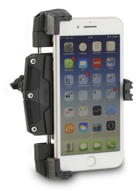 SUPPORT TÉLÉPHONE TAILLE L SMART CLIP POUR MOTO SCOOTER QUAD VÉLO TROTINETTE GIVI / RGS920L