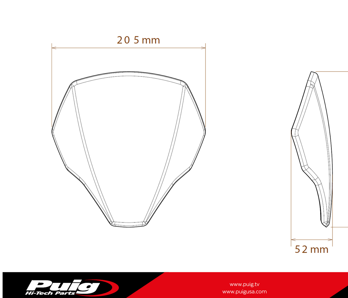 BULLE NEW GÉNÉRATION SPORT PLUS DUCATI DIAVEL V4 2023 À 2025 NOIR MAT PUIG / RP21712J
