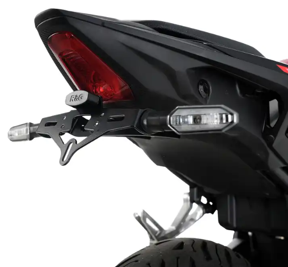 SUPPORT DE PLAQUE HONDA CB500HORNET 2024 ET CB500F 2019 À 2014 R&G RACING / RRLP0273BK