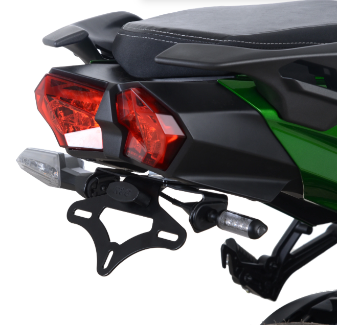 SUPPORT DE PLAQUE KAWASAKI NINJA H2 SX 1000 2018 À 2025 R&G RACING / RRLP0247BK