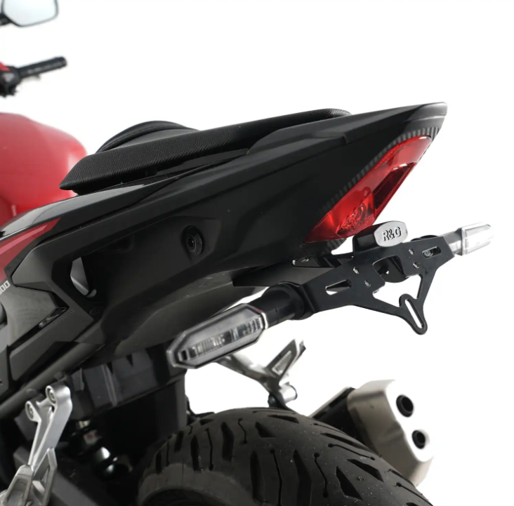 SUPPORT DE PLAQUE HONDA CB500HORNET 2024 ET CB500F 2019 À 2014 R&G RACING / RRLP0273BK