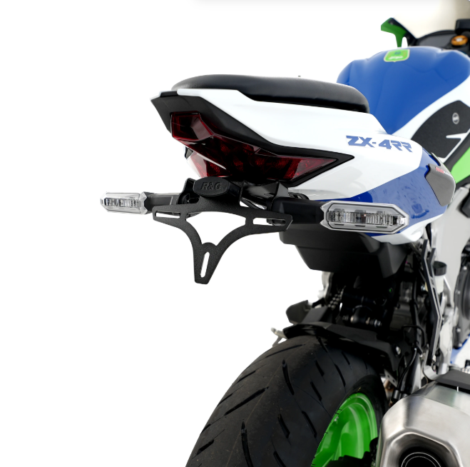 SUPPORT DE PLAQUE KAWASAKI ZX4R ZX4RR 2023 À 2025 R&G RACING / RRLP0371BK