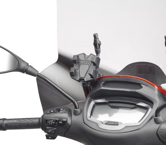 PINCE UNIVERSELLE SUPPORT TÉLÉPHONE OU GPS TAILLE 52MM À 85MM SANS FIXATION POUR MOTO SCOOTER QUAD VÉLO TROTINETTE GIVI / RGS921